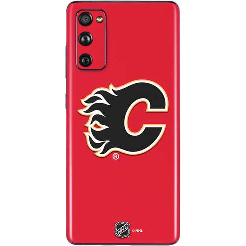 NHL Calgary Flames Solid Background Galaxy S20 Fan Edition Skin