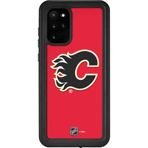 NHL Calgary Flames Solid Background Galaxy S20 Plus Waterproof Case