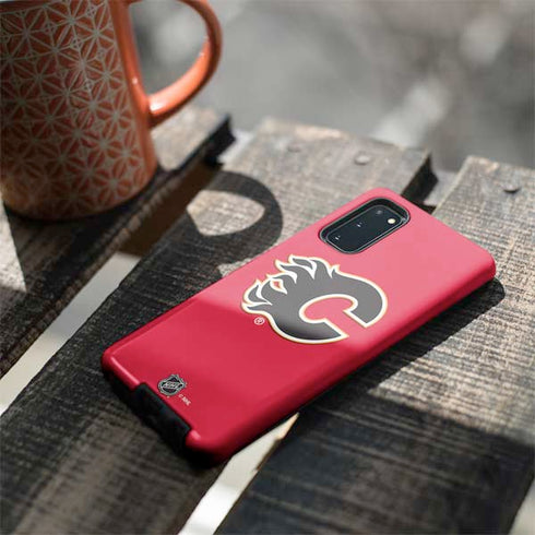 NHL Calgary Flames Solid Background Galaxy S20 Pro Case