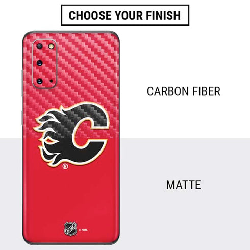 NHL Calgary Flames Solid Background Galaxy S20 Skin