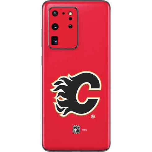 NHL Calgary Flames Solid Background Galaxy S20 Ultra 5G Skin