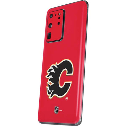NHL Calgary Flames Solid Background Galaxy S20 Ultra 5G Skin