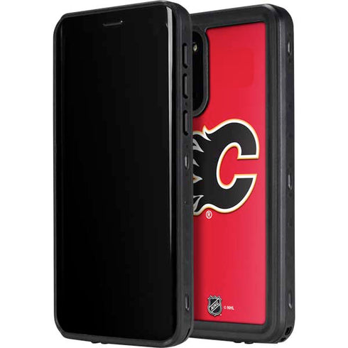 NHL Calgary Flames Solid Background Galaxy S20 Waterproof Case