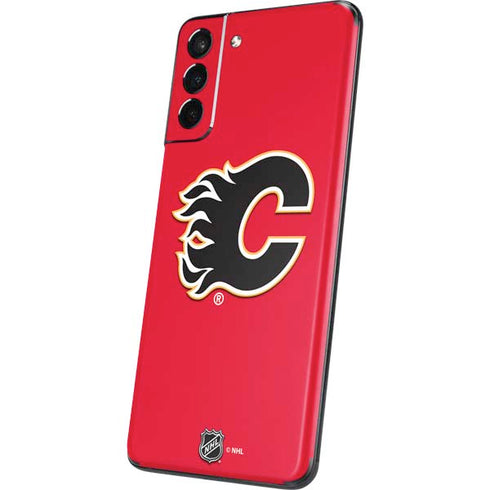 NHL Calgary Flames Solid Background Galaxy S21 5G Skin