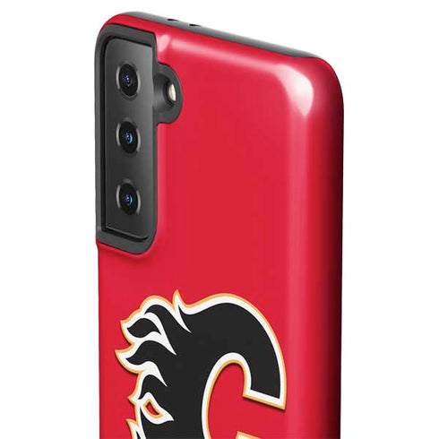 NHL Calgary Flames Solid Background Galaxy S21 FE Pro Case