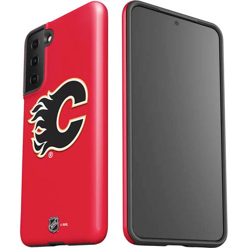 NHL Calgary Flames Solid Background Galaxy S21 FE Pro Case