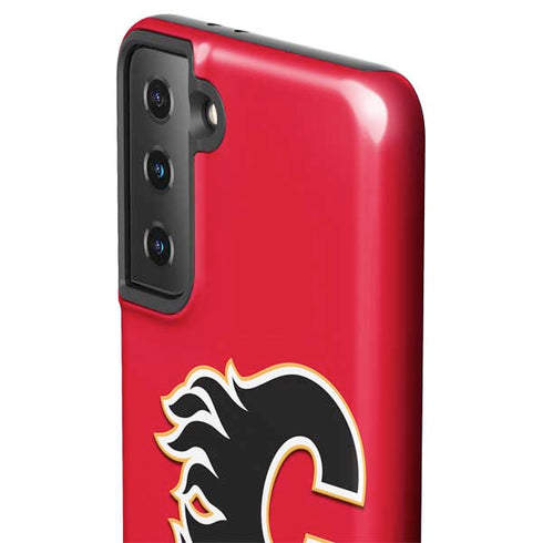 NHL Calgary Flames Solid Background Galaxy S21 Plus 5G Pro Case