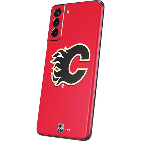 NHL Calgary Flames Solid Background Galaxy S21 Plus 5G Skin