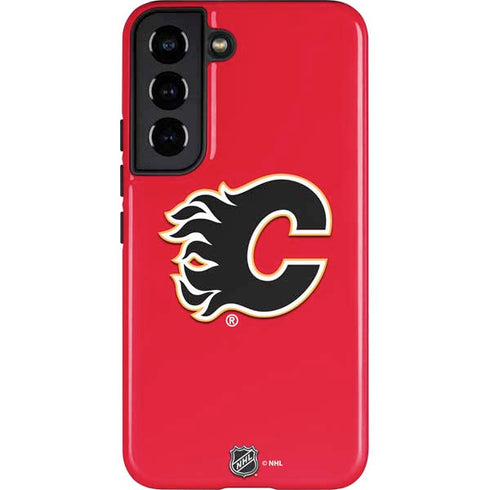 NHL Calgary Flames Solid Background Galaxy S22 Pro Case