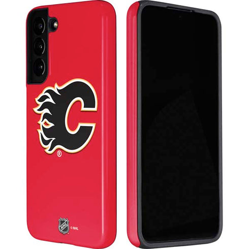 NHL Calgary Flames Solid Background Galaxy S22 Pro Case