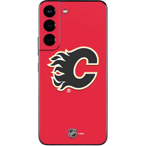NHL Calgary Flames Solid Background Galaxy S22 Skin