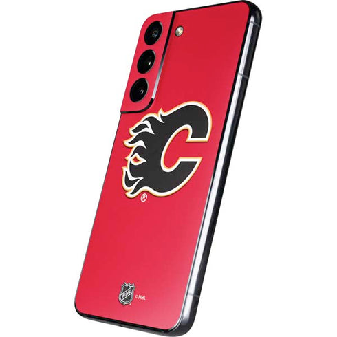 NHL Calgary Flames Solid Background Galaxy S22 Skin