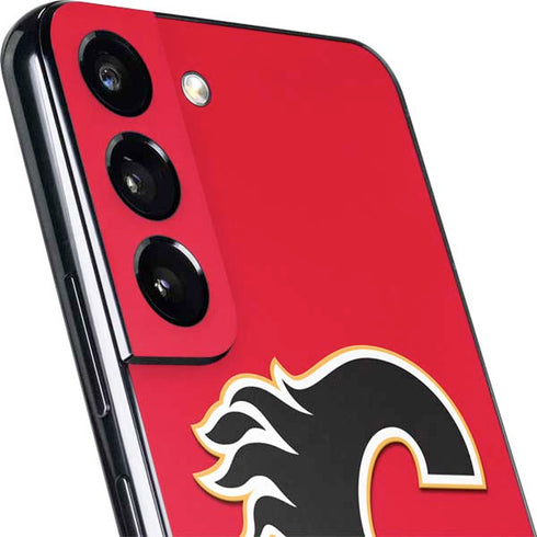 NHL Calgary Flames Solid Background Galaxy S22 Skin