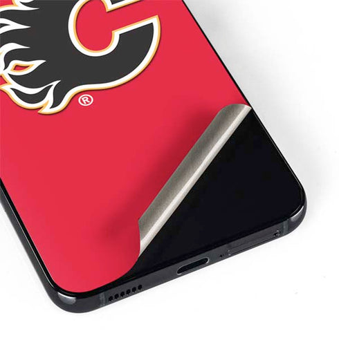 NHL Calgary Flames Solid Background Galaxy S22 Skin