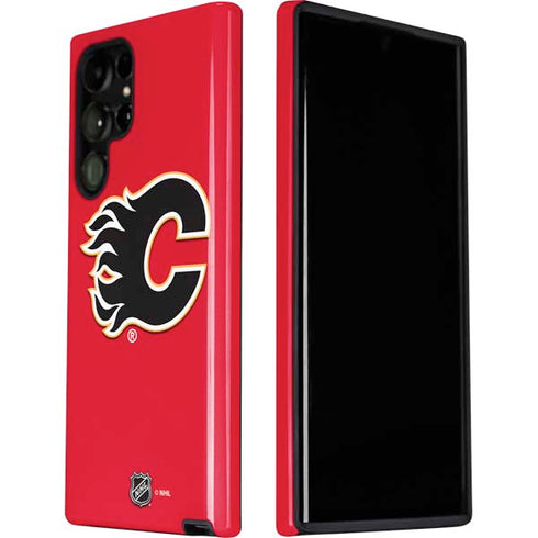 NHL Calgary Flames Solid Background Galaxy S22 Ultra Pro Case