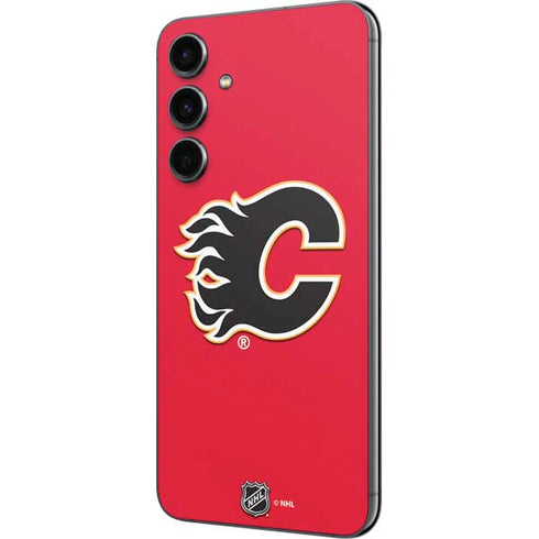 NHL Calgary Flames Solid Background Galaxy S23 FE Skin