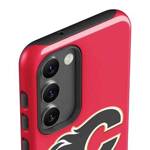 NHL Calgary Flames Solid Background Galaxy S23 Pro Case
