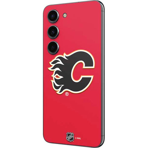 NHL Calgary Flames Solid Background Galaxy S23 Skin