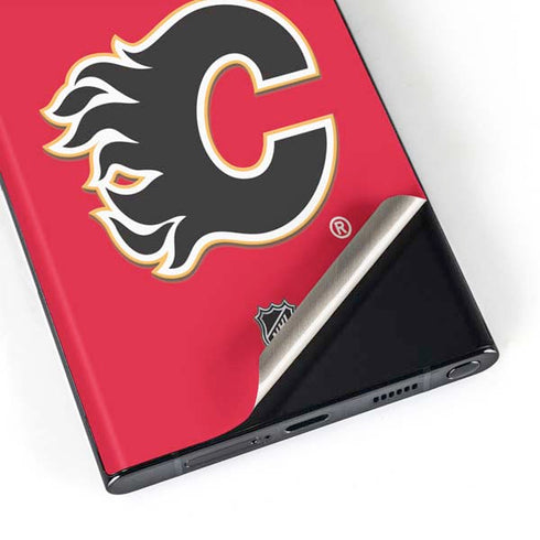 NHL Calgary Flames Solid Background Galaxy S23 Ultra Skin
