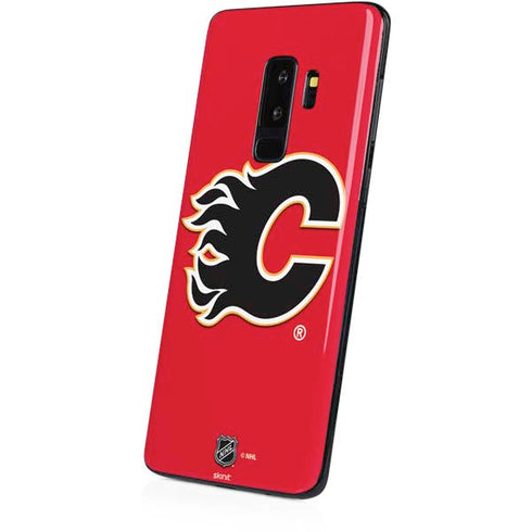 NHL Calgary Flames Solid Background Galaxy S9 Plus Skin