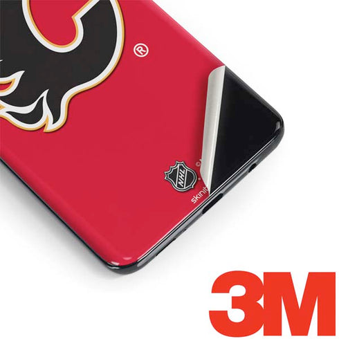 NHL Calgary Flames Solid Background Galaxy S9 Skin