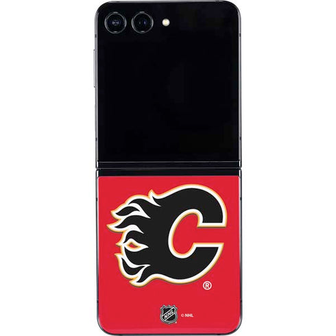 NHL Calgary Flames Solid Background Galaxy Z Flip5 5G Skin