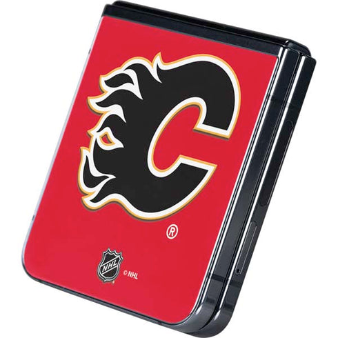 NHL Calgary Flames Solid Background Galaxy Z Flip5 5G Skin