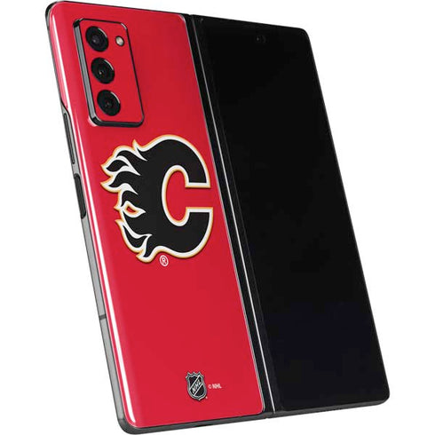 NHL Calgary Flames Solid Background Galaxy Z Fold2 5G Skin