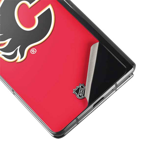 NHL Calgary Flames Solid Background Galaxy Z Fold2 5G Skin