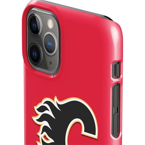 NHL Calgary Flames Solid Background iPhone 11 Pro Lite Case