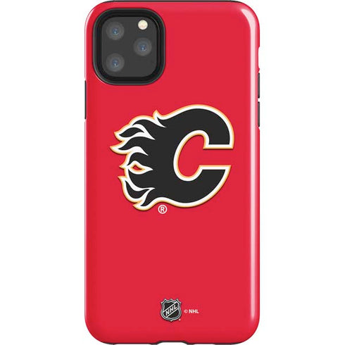 NHL Calgary Flames Solid Background iPhone 11 Pro Max Impact Case
