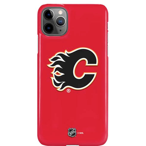 NHL Calgary Flames Solid Background iPhone 11 Pro Max Lite Case