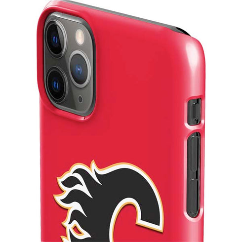 NHL Calgary Flames Solid Background iPhone 11 Pro Max Lite Case