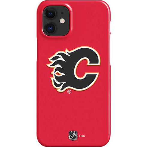 NHL Calgary Flames Solid Background iPhone 12 Mini Lite Case