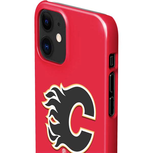 NHL Calgary Flames Solid Background iPhone 12 Mini Lite Case