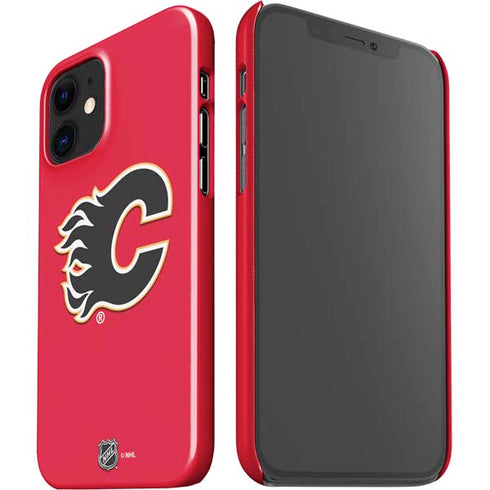 NHL Calgary Flames Solid Background iPhone 12 Mini Lite Case