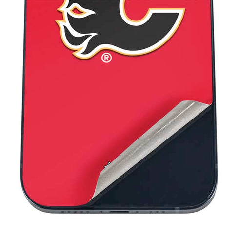 NHL Calgary Flames Solid Background iPhone 12 Mini Skin