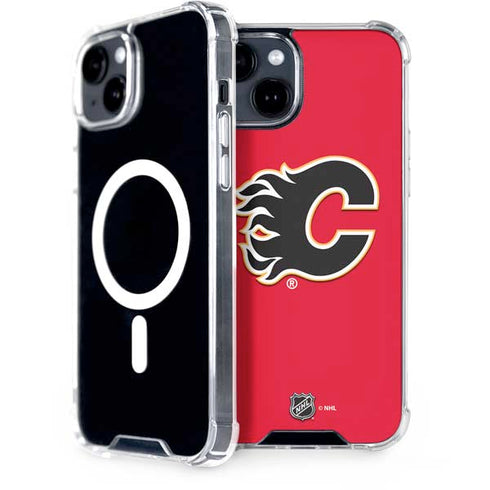 NHL Calgary Flames Solid Background iPhone 13 MagSafe Case