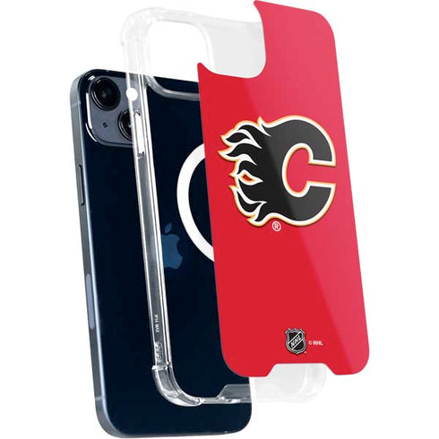 NHL Calgary Flames Solid Background iPhone 13 MagSafe Case