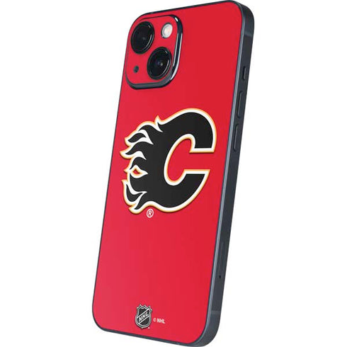 NHL Calgary Flames Solid Background iPhone 13 Mini Skin