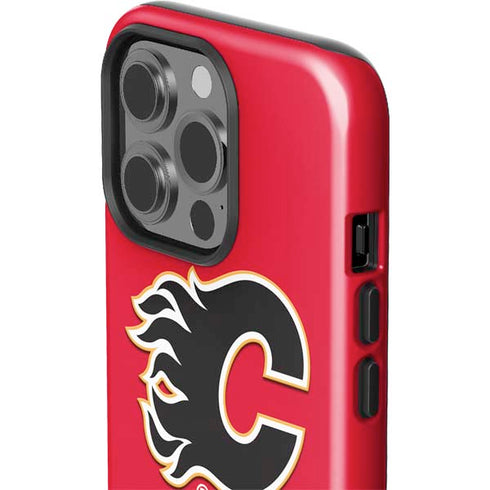 NHL Calgary Flames Solid Background iPhone 13 Pro Impact Case