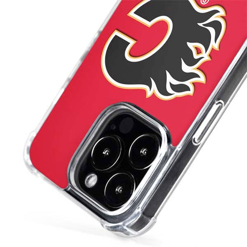 NHL Calgary Flames Solid Background iPhone 14 Pro MagSafe Case