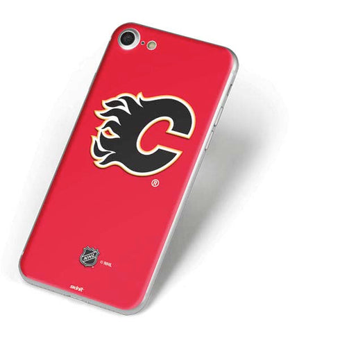 NHL Calgary Flames Solid Background iPhone 7 Skin