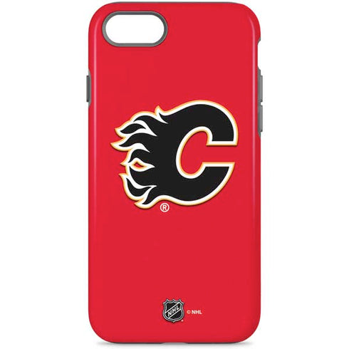 NHL Calgary Flames Solid Background iPhone 8 Pro Case