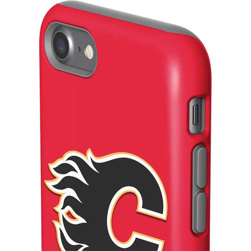 NHL Calgary Flames Solid Background iPhone SE (2nd & 3rd Gen) Pro Case