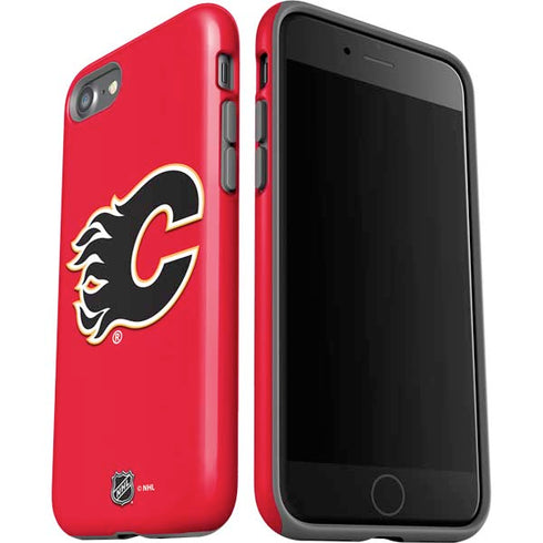 NHL Calgary Flames Solid Background iPhone SE (2nd & 3rd Gen) Pro Case