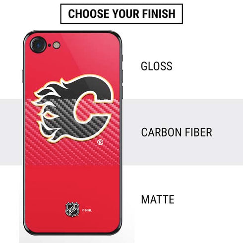 NHL Calgary Flames Solid Background iPhone SE (2nd & 3rd Gen) Skin