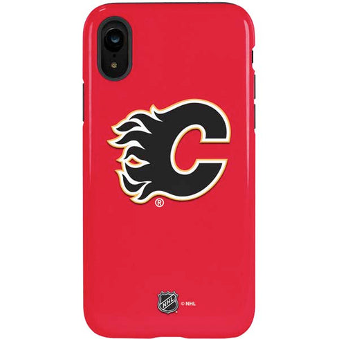 NHL Calgary Flames Solid Background iPhone XR Pro Case