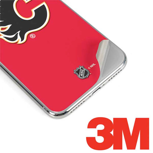 NHL Calgary Flames Solid Background iPhone XS Max Skin