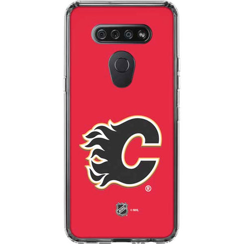 NHL Calgary Flames Solid Background LG K51/Q51 Clear Case